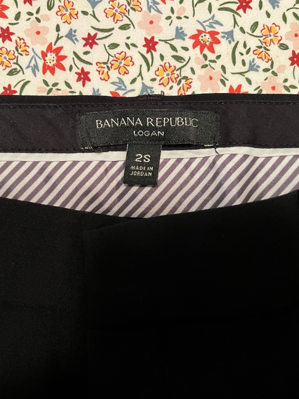 Banana Republic Wool Blend Trouser - Logan Washable - Black - 2 Short